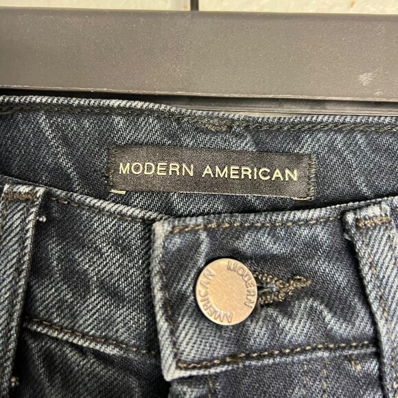 NWOT Modern American High Rise Straight Leg Button‎ Fly Jeans Dark Faded 25 - Picture 2 of 9